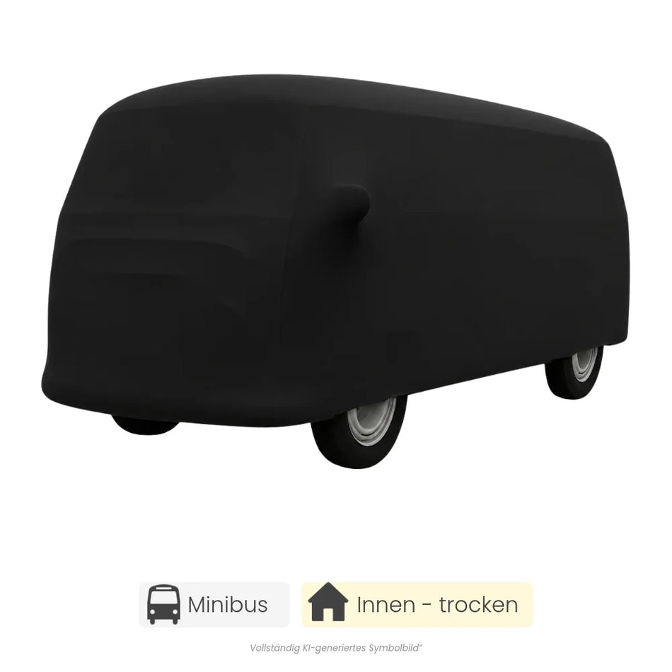 Schwarze Perfect Stretch Bus Autoabdeckung für Minibusse im trockenen Innenbereich